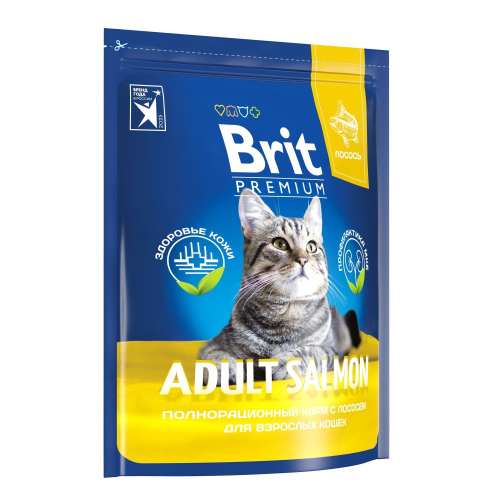 Brit Premium (Брит Премиум) Сухой корм для взрослых кошек с лососем 400 г