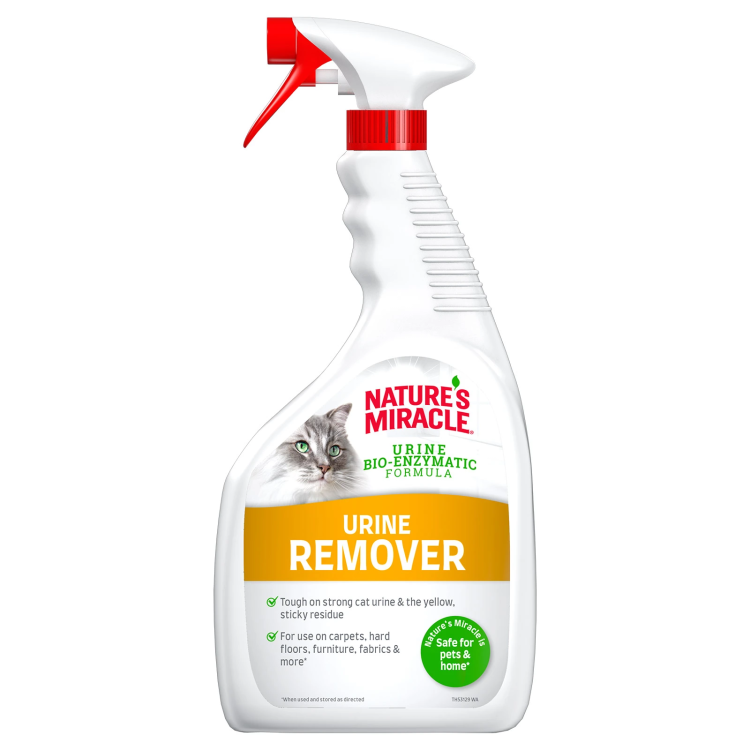 Nature's Miracle Urine remover Уничтожитель пятен и запахов от мочи кошек, спрей 946 мл