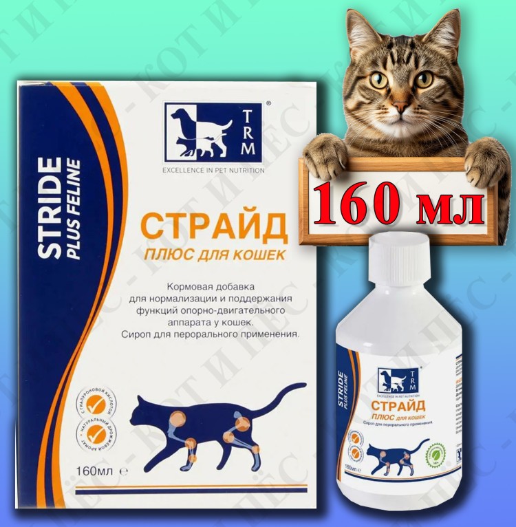 Stride Plus Feline (Страйд Плюс) cироп для кошек, 160 мл