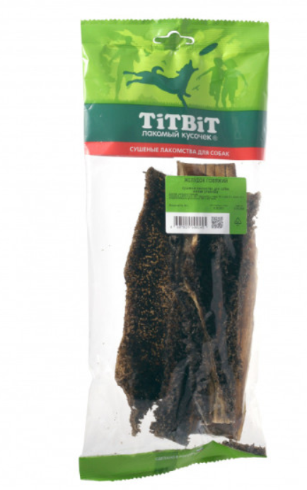 TiTBiT (Тит бит) Лакомство для собак Желудок говяжий 60 г