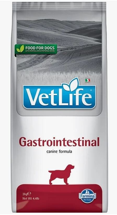 Farmina Vet Life Gastrointestinal Сухой лечебный корм для собак при заболеваниях ЖКТ, 2 кг