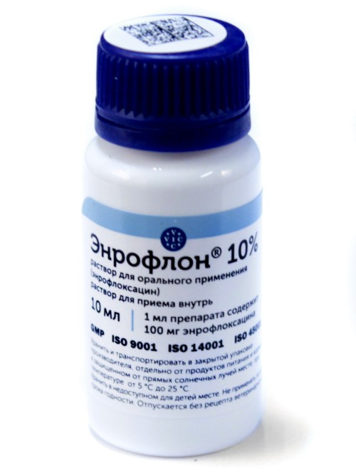 Энрофлон 10% р-р пероральный, 10 мл (замена Байтрил 10%)