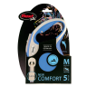 FLEXI New Line Comfort M Рулетка лента 5м/до 25кг серый/синий