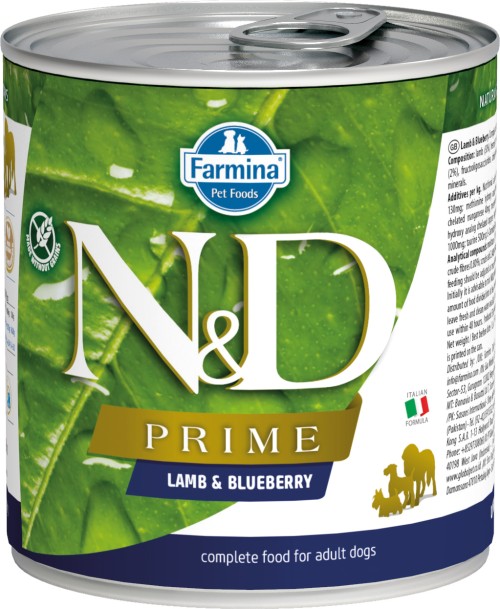Farmina N&amp;D Prime (Фармина НД Прайм) Консервы беззерновые для взрослых собак всех пород с ягненком и черникой 285 г
