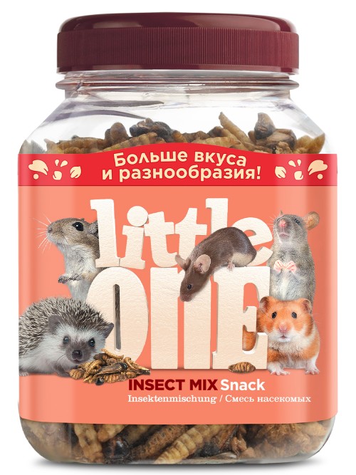 Little One (Литл Ван) Лакомство для грызунов "Смесь насекомых", 75 г (банка)