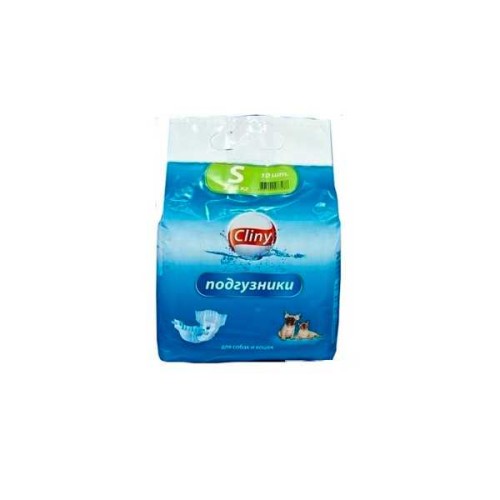 Cliny (Клини) Подгузники для собак и кошек весом 3-6 кг, размер S, 10 шт