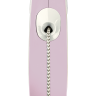 FLEXI New Line Comfort S Рулетка трос 5м/до 12кг серый/розовый