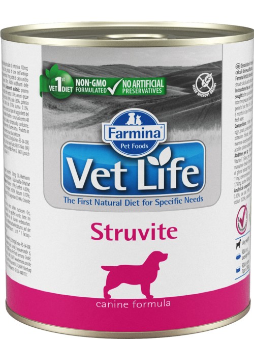 Farmina Vet Life (Фармина Вет Лайф) Struvite Консервы лечебные для собак при мочекаменной болезни МКБ для растворения струвитных камней 300 г