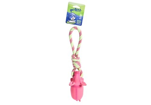 Pet star Игрушка для cобак Канат со свинкой с пищалкой 38 см