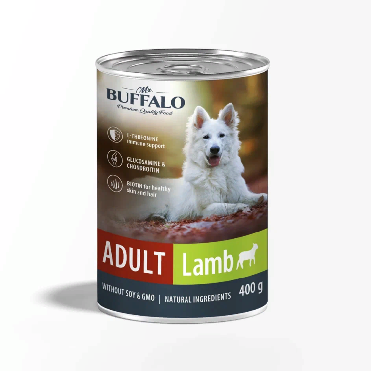 BUFFALO (Буффало) Adult Консервы д/собак Ягненок 400г