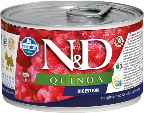 Farmina N&amp;D (Фармина НД) Quinoa Digestion Mini Консервы беззерновые для собак мелких пород с чувствительным пищеварением с киноа 140 г