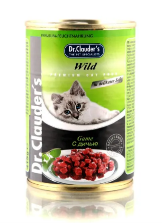 Dr.Clauder’s (Доктор Клаудерс) Консервы для кошек с дичью в соусе, 415 г