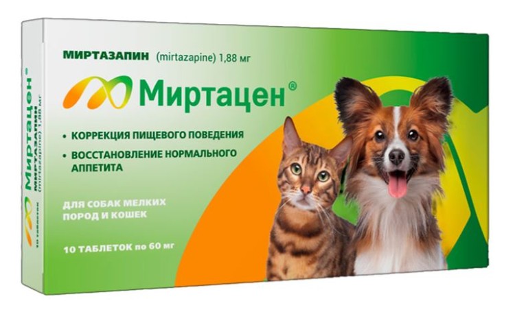 Миртацен для кошек и собак, 1,88 мг х 10 табл. Apicenna