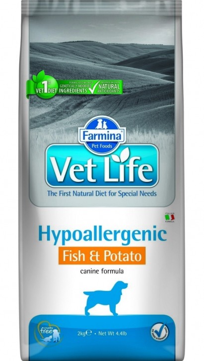 Farmina Vet Life (Фармина Вет Лайф) Hypoallergenic Fish &amp; Potato Сухой лечебный гипоаллергенный корм для собак, с рыбой и картофелем