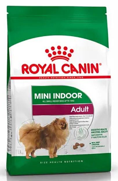 Royal Canin (Роял Канин) Mini Indoor Adult Корм сухой для взрослых собак (от 10 мес.) мелких размеров (весом от 1 до 10 кг), живущих в помещении, 500 г