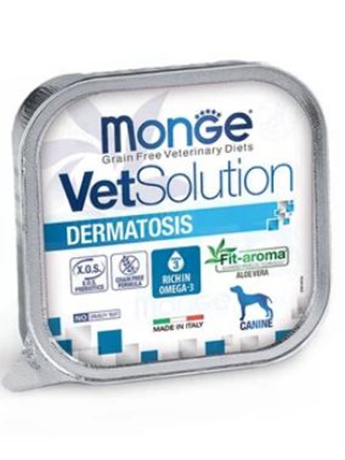 Monge (Монж) VetSolution Dog Dermatosis Дерматозис Диетический влажный корм для собак при заболеваниях кожи, 150 г х 5 шт