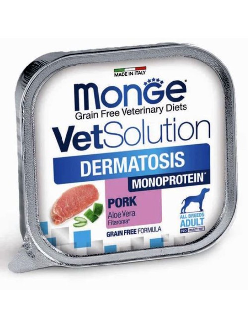 Monge (Монж) VetSolution Dog Dermatosis Дерматозис Диетический влажный корм для собак при заболеваниях кожи, 150 г х 5 шт