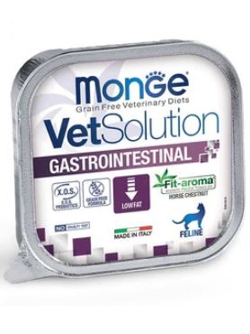 Monge (Монж) VetSolution Cat Gastrointestinal Влажный диетический корм для кошек при при заболеваниях ЖКТ, 100 г х 5 шт.
