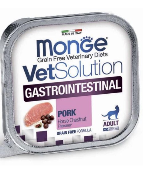 Monge (Монж) VetSolution Cat Gastrointestinal Влажный диетический корм для кошек при при заболеваниях ЖКТ, 100 г х 5 шт.