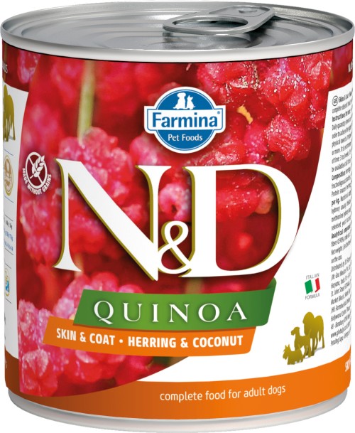 Farmina N&amp;D (Фармина НД) Quinoa Консервы беззерновые для собак всех пород с сельдью, киноа и кокосом 285 г