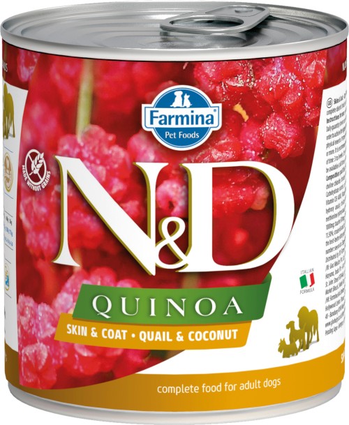 Farmina N&amp;D (Фармина НД) Quinoa Консервы беззерновые для собак всех пород с перепелом, киноа и кокосом 285 г