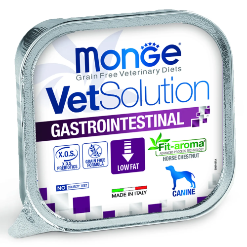 Monge (Монж) VetSolution Dog Gastrointestinal Гастроинтестинал Диетический влажный корм для собак при заболеваниях ЖКТ, 150 г х 5 шт