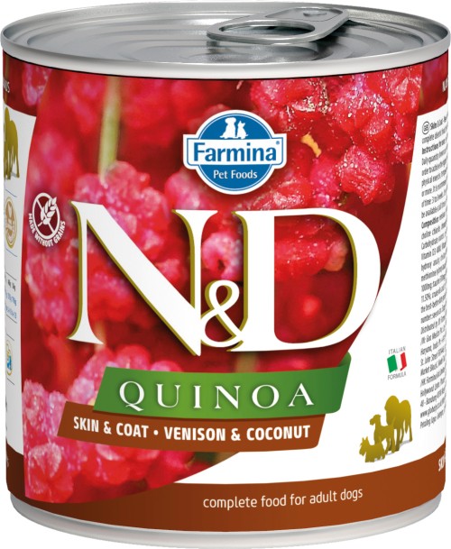 Farmina N&amp;D (Фармина НД) Quinoa Консервы беззерновые для собак всех пород с олениной, киноа и кокосом 285 г