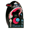 FLEXI New Line Comfort M Рулетка трос 5м/до 20кг серый/красный