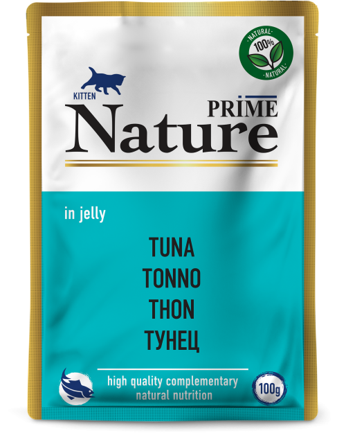 Prime (Прайм) Nature Влажный корм для котят с тунцом в желе 100 г 5 шт
