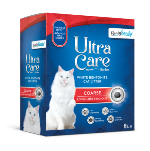 Ultra Care Coarse Long Hairy &amp; Big Cats Комкующийся наполнитель для длинношерстных и крупных кошек 8 л 7 кг (замена Ever Clean)