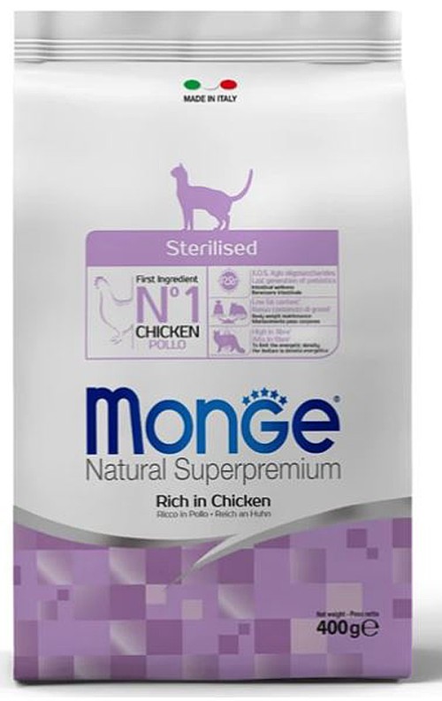 Monge Cat Daily Line Sterilised Сухой корм для стерилизованных кошек, из курицы 400 г