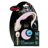 FLEXI New Line Comfort M Рулетка трос 5м/до 20кг серый/розовый