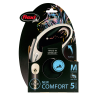 FLEXI New Line Comfort M Рулетка трос 5м/до 20кг серый/черный