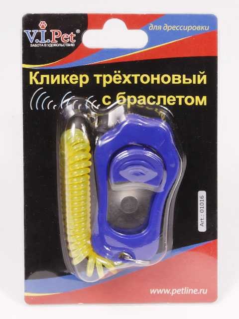 V.I.Pet - Кликер трехтоновый с браслетом в форме лапы