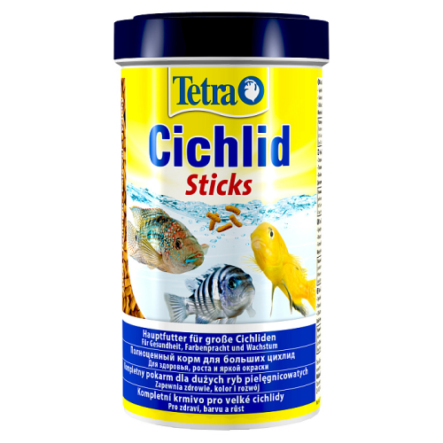 Tetra (Тетра) Cichlid Sticks Корм для цихлид и больших аквариумных рыбок (палочки) 160 г 500 мл
