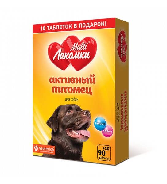 Лакомство MultiЛакомки Активный питомец для собак, 100 таб. Neoterica 