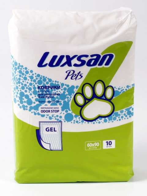 Пеленки для животных гелевые 60х90 см, 10 шт Luxsan Pets